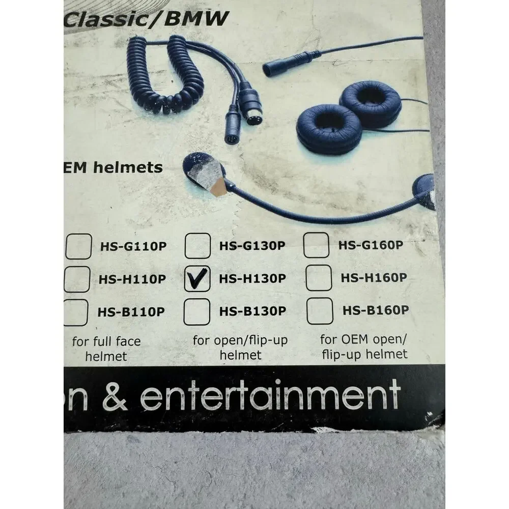 HS H130P - Harley Davidson 7 Pin Headset with Boom Microphone for Full Face, Mod